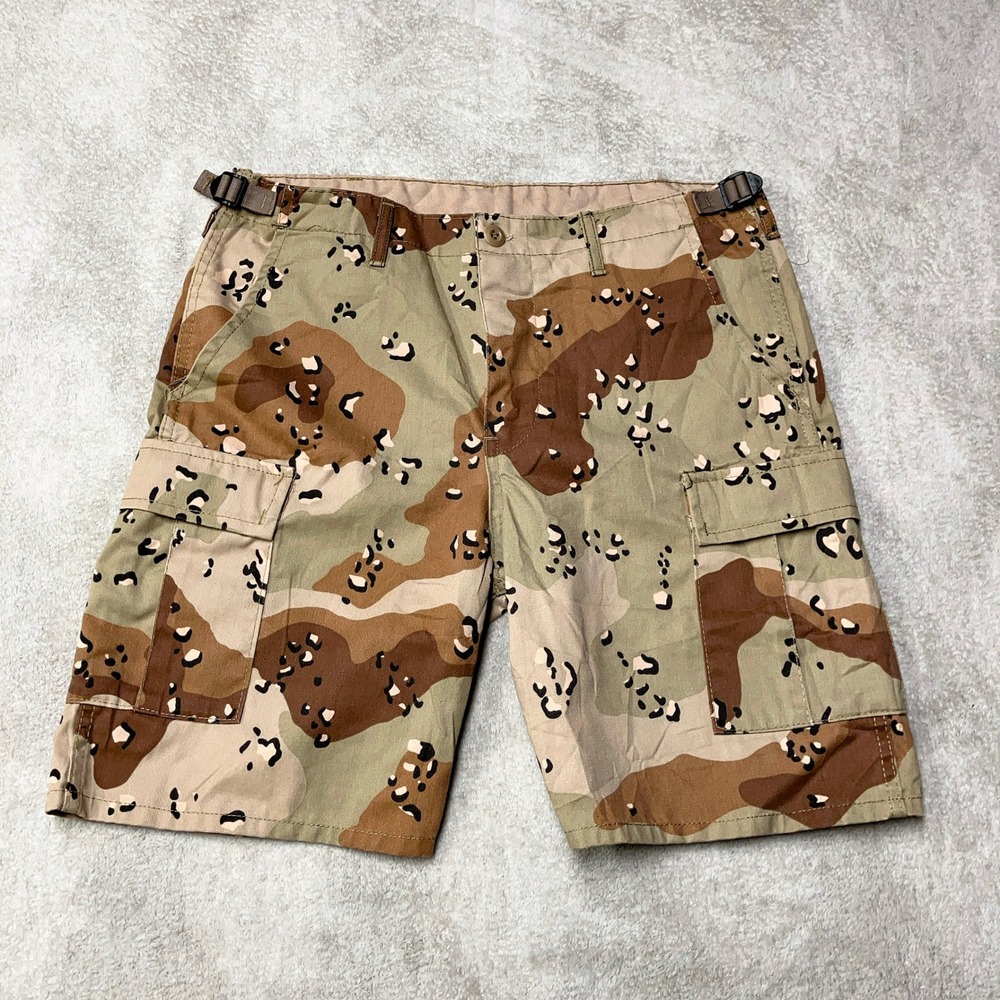 Vintage Chocolate Chip Camo 6 Color Desert Cargo Shorts Mens 34 x 8